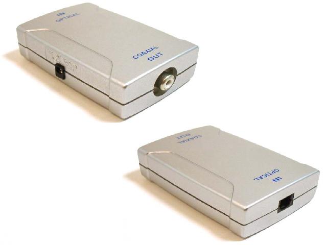 Coaxial (RCA) to Optical Toslink Digital Audio Converter